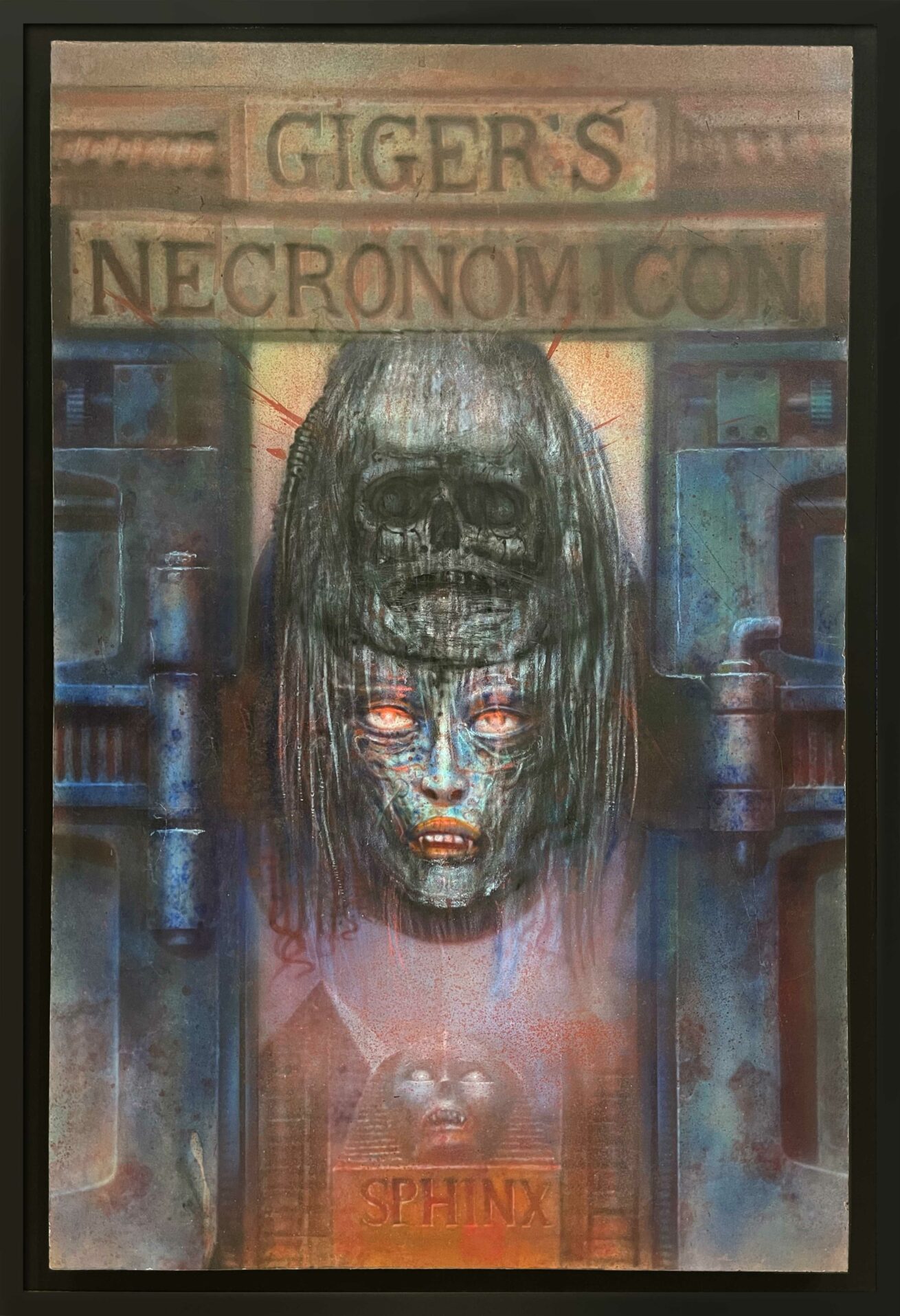 Erotomechanics Collection 128 300 Artwork By H R Giger Galeria HMH   7 Hrgiger Necronomicon 1976 Unique 835x55cm Akryl Auf Papier Auf Holz Web 1310x1915 